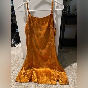 women’s floral orange dress